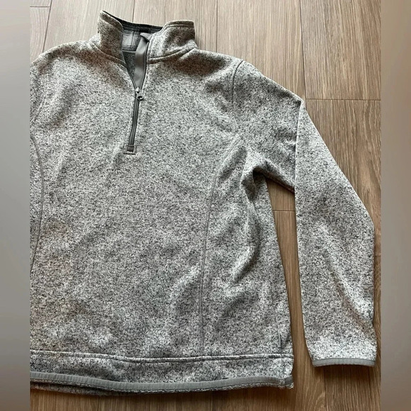 Eddie Bauer Tops - Eddie Bauer Long Sleeve 1/2 Zip Heathered Fleece Sweater- Women's XLarge